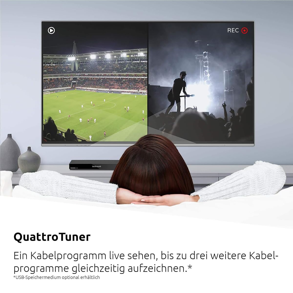TechniSat TECHNISTAR K4 ISIO - Kabelreceiver Quattro-Tuner inkl 64GB USB Stick bis zu 11h HD TV Aufnahme - HDTV HDMI Internetfunkion DVB-IP-Multicast