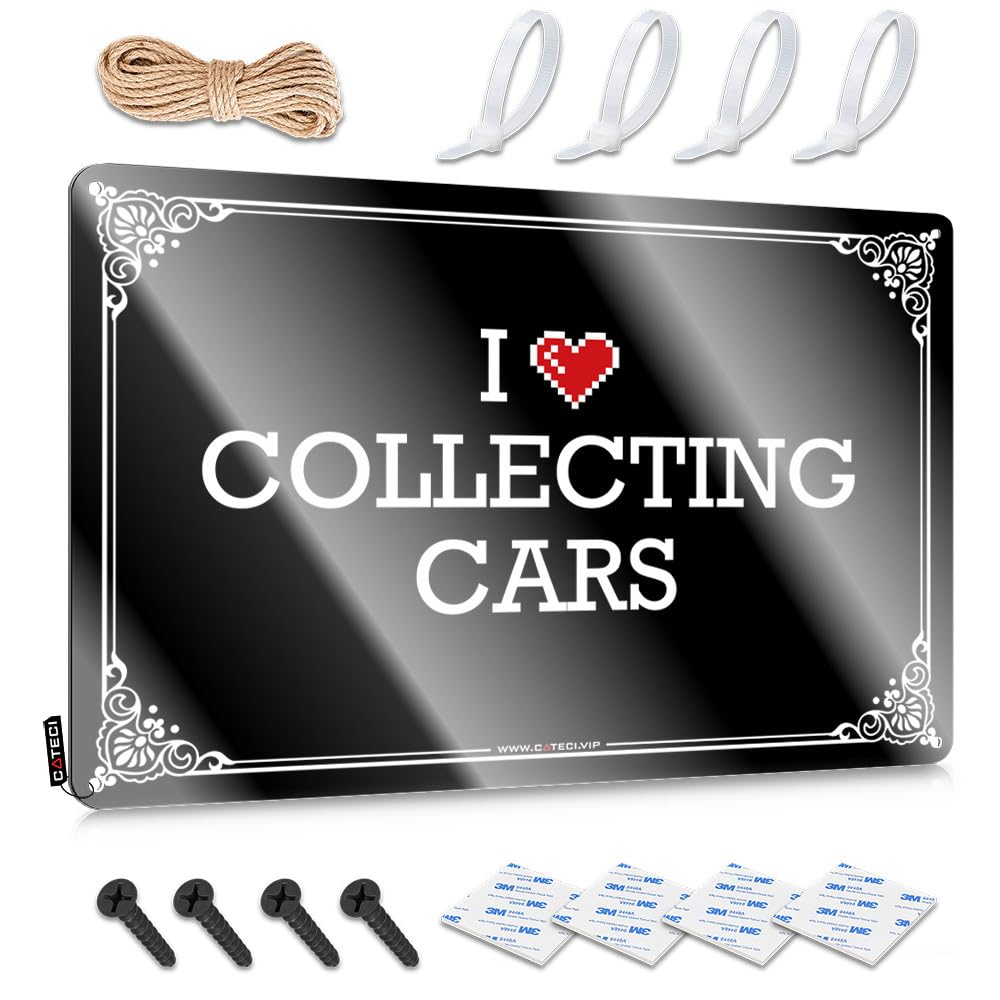 Plaque vintage I Love Collecting Cars pour sublimer le mur de votre salon