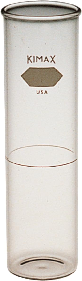 Kimax Glass Cylindrical Graduated Cloud and Pour Test Jar, 35mm O.D x 125mm Height (Case of 36)