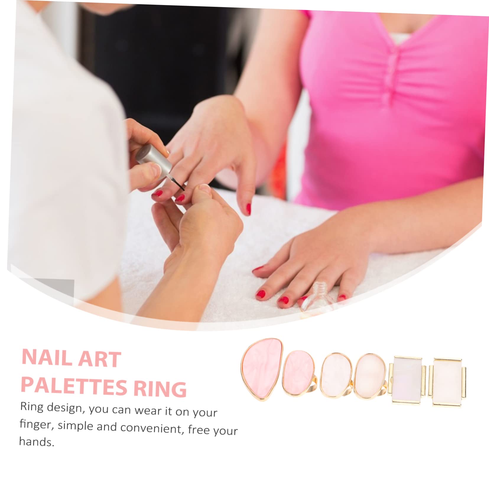 FRCOLOR 30 Pz Tavolozza Ad Anello Para Uñas Paletta Per Il Trucco Strumenti Per Unghie Per Nail Art Tavolozza Di Miscelazione Miniunghia Strumenti Per Manicure Resina Chiodo