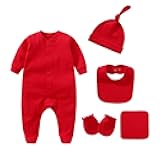 Baby Unisex Baby Cotton Layette Set Gift for Baby Boys Girls Accessories Set Newborn Essentials 0-12 Months