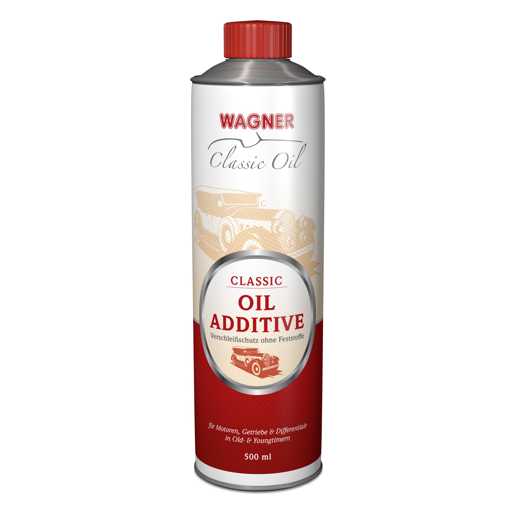 Wagner Classic Oil Additive Ohne Feststoffe, Motoröl Additiv Als Verschleißschutz Für Motoren Getriebe Differentiale Hydraulikanlagen Nasskupplungen | Öl Additiv Benzin- Diesel-&Gasmotor | 500 ml