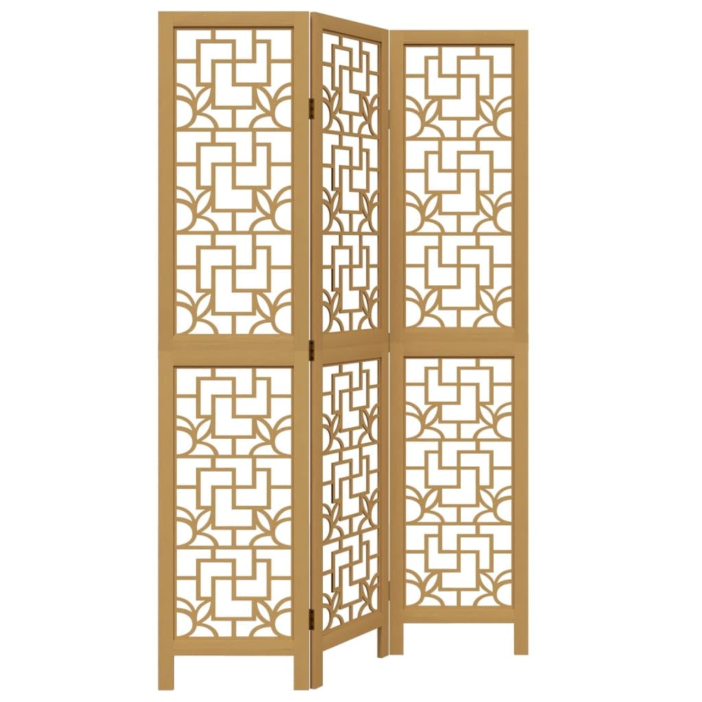 Séparateur de chambre marron 3 pièces en bois de paulownia pour partition intérieure