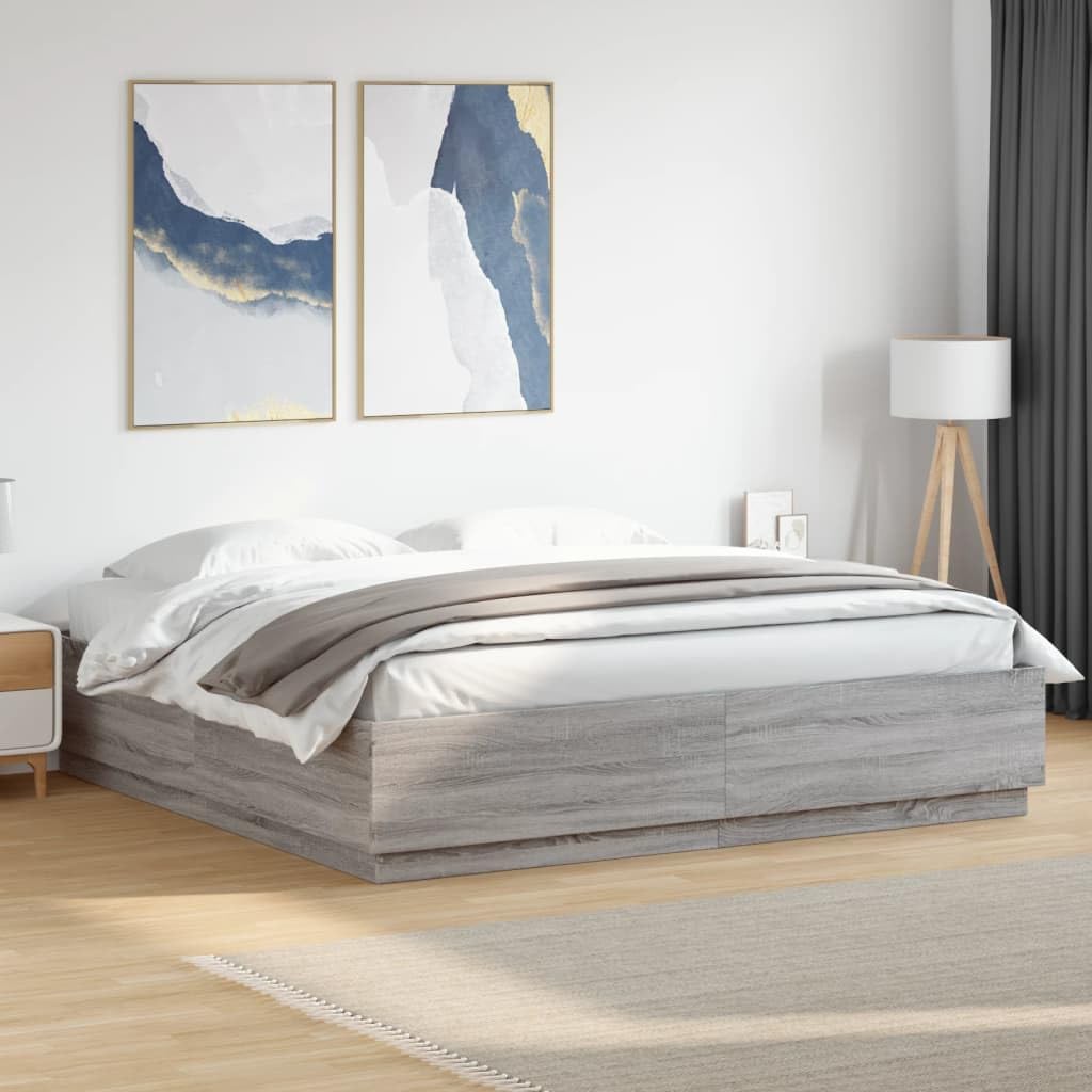 Holzbettrahmen, Holzwerkstoff, Modernes Bett mit Sperrholzlatten, Höhe 40 cm (180 x 200 cm)
