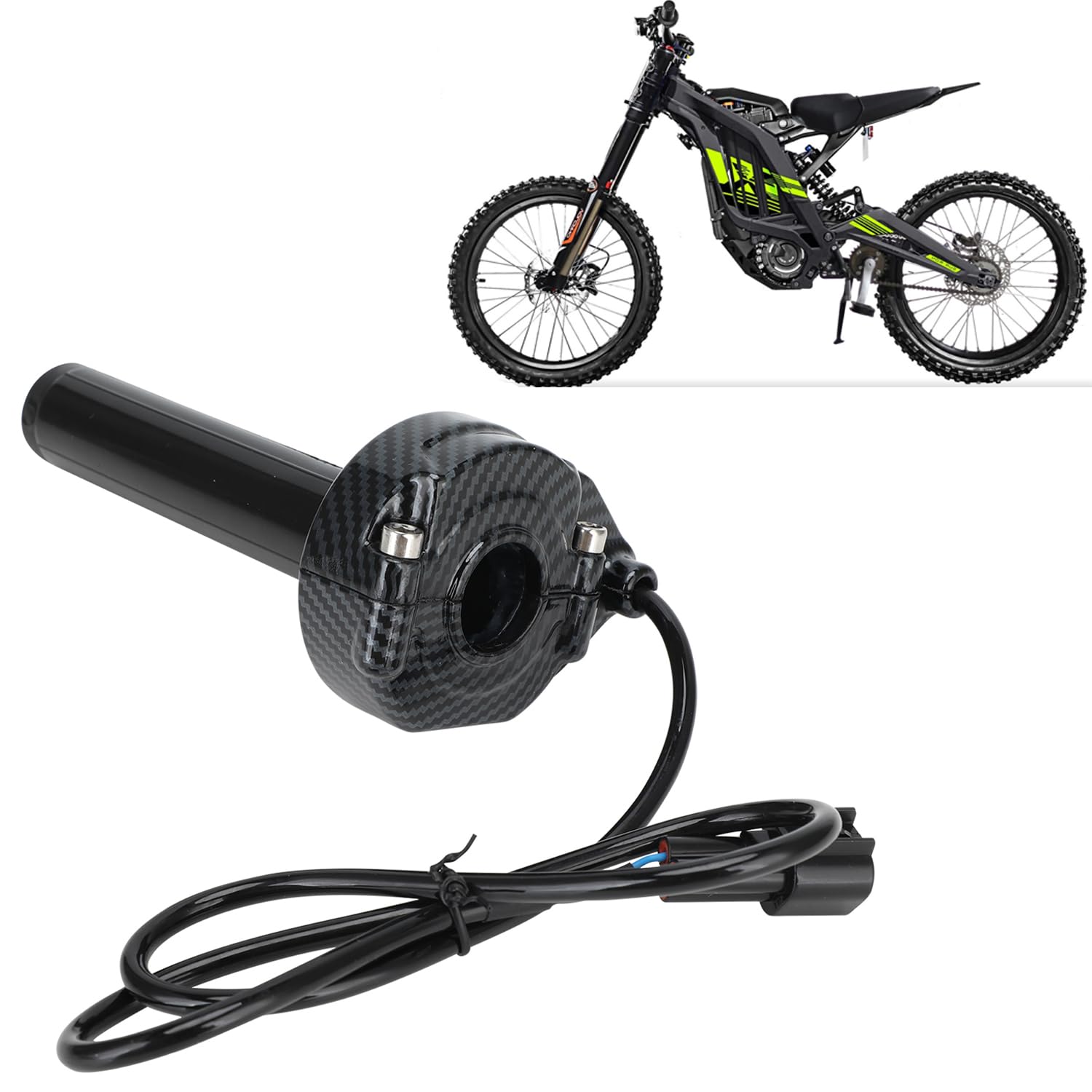 Poignée d'accélérateur de Moto,Poignées Guidon Motif Fibre Carbone