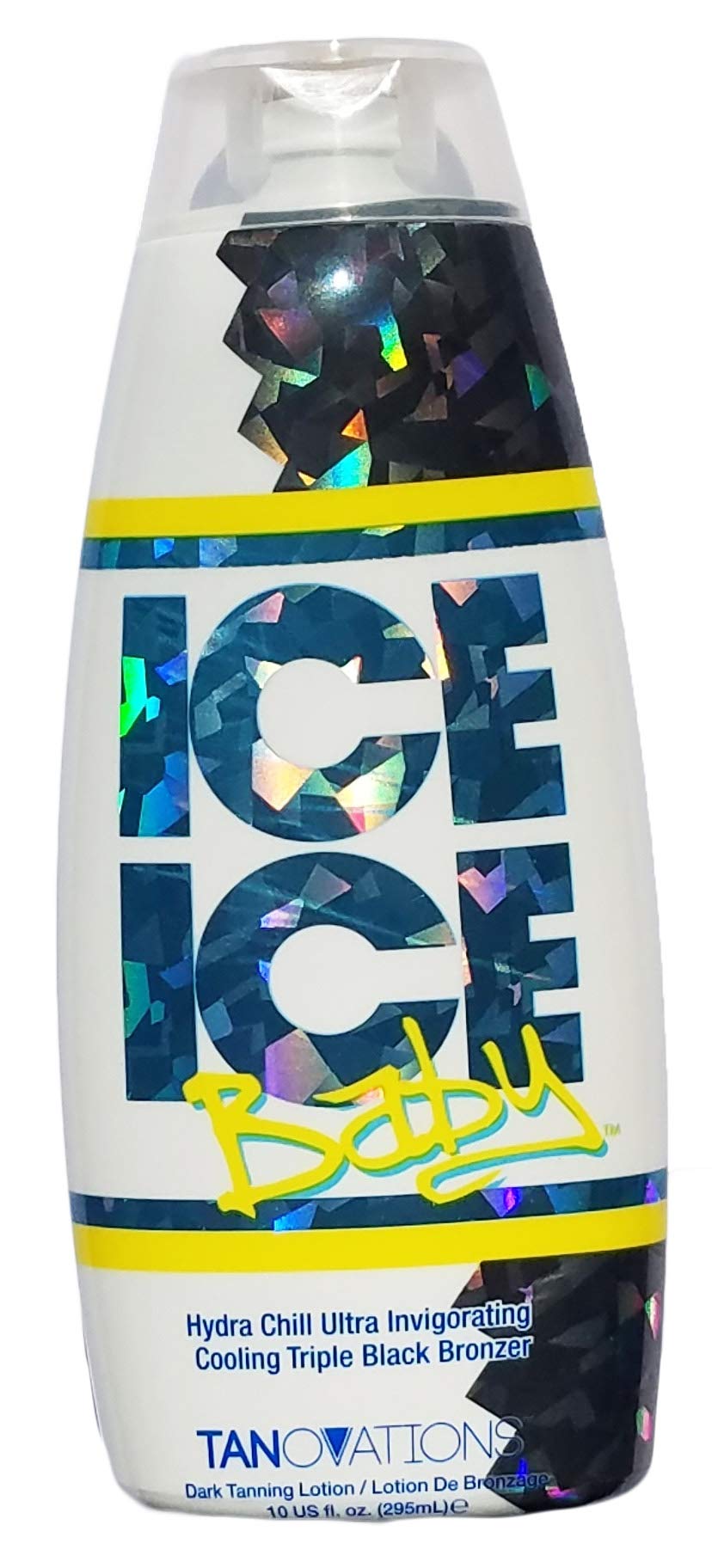 Tanovations ICE ICE BABY Hydra Chill Ultra Invigorating Cooling Triple Black Bronzer 10 ounce Tanning Bed Lotion