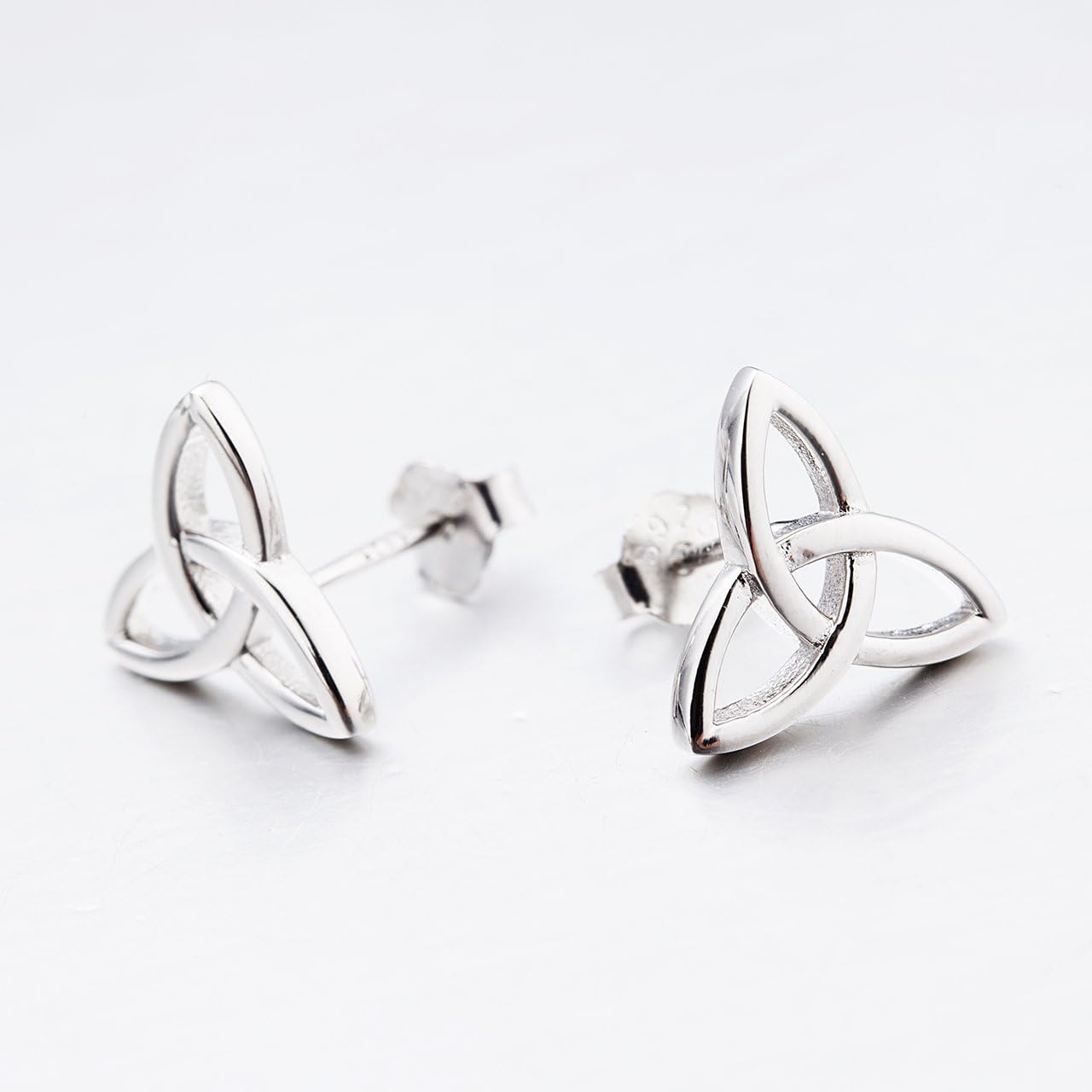 Celtic Stud Earrings Sterling Silver Celtics Jewelry Triquetra Knot Earrings Studs for Women Teen Girls - Image 3