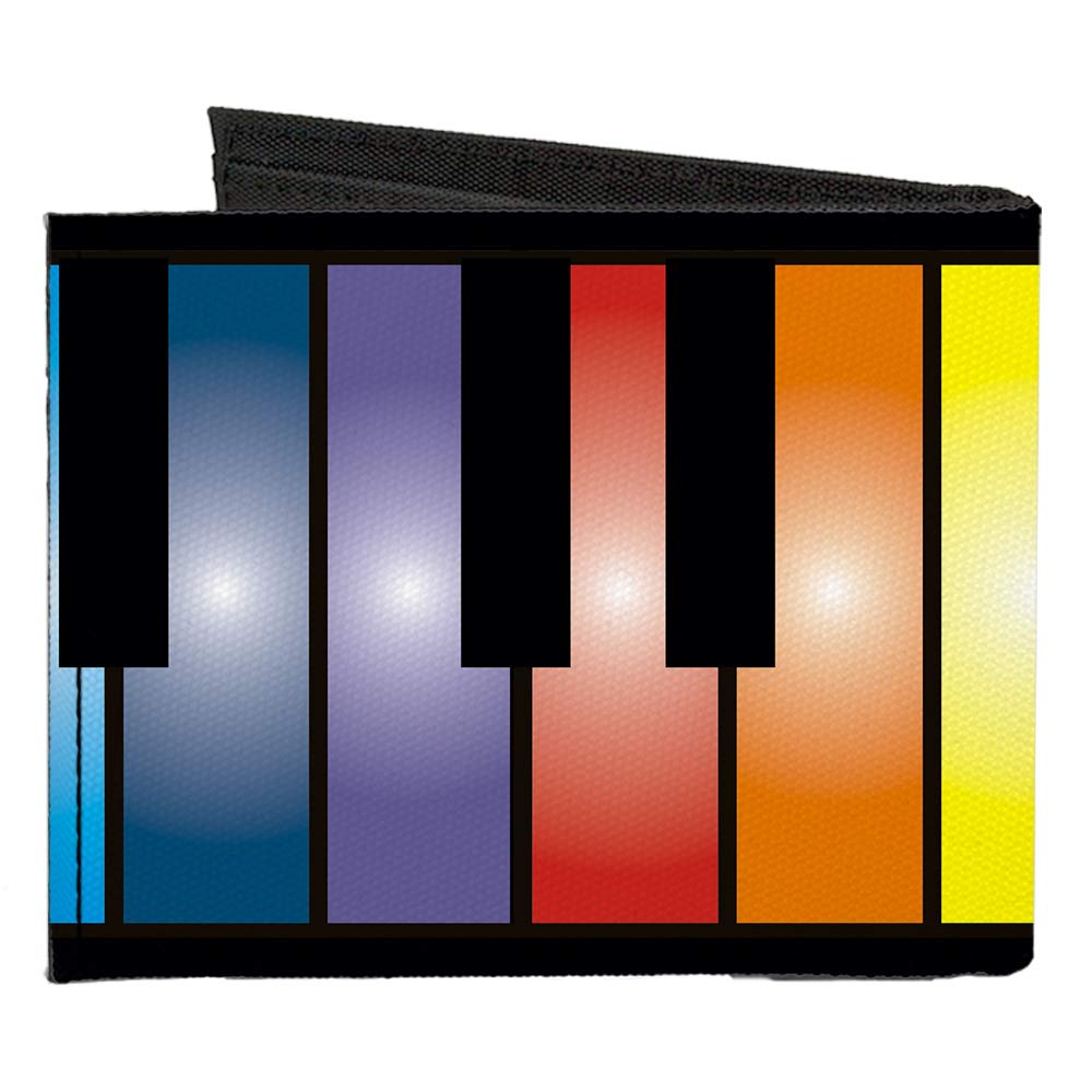 Buckle-Down Men's Standard Canvas Bifold Wallet Piano, 4.0