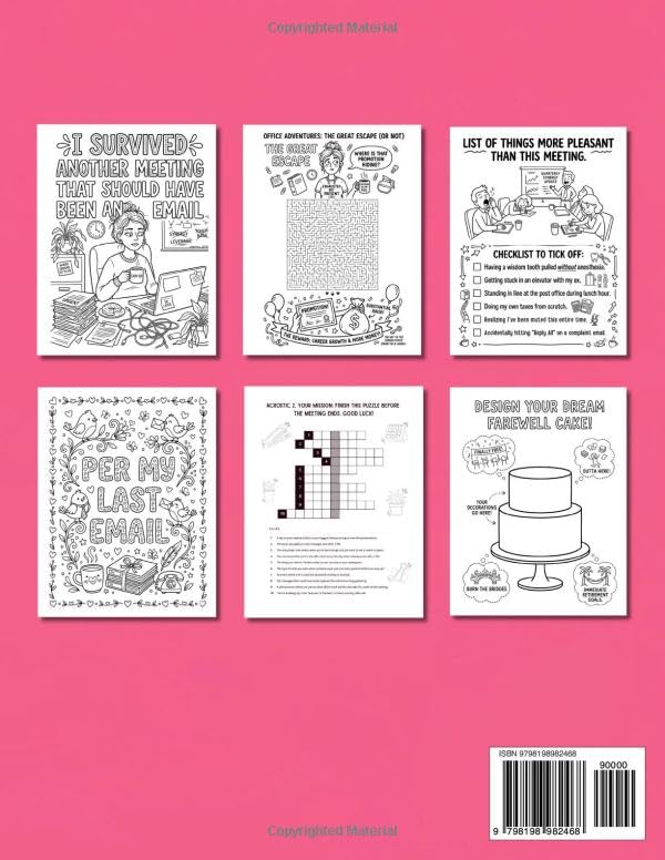 Another Pointless Meeting Coloring & Activity Book - Funny Office Humor, Snarky Quotes and Stress Relief Activities for Adults image 3
