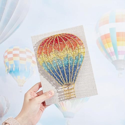 Miniatura 8 de WEBEEDY Kit de manualidades de cuerda para adultos principiantes 3D hecho a mano globo aerostático para bricolaje, suministros de arte, proyectos de