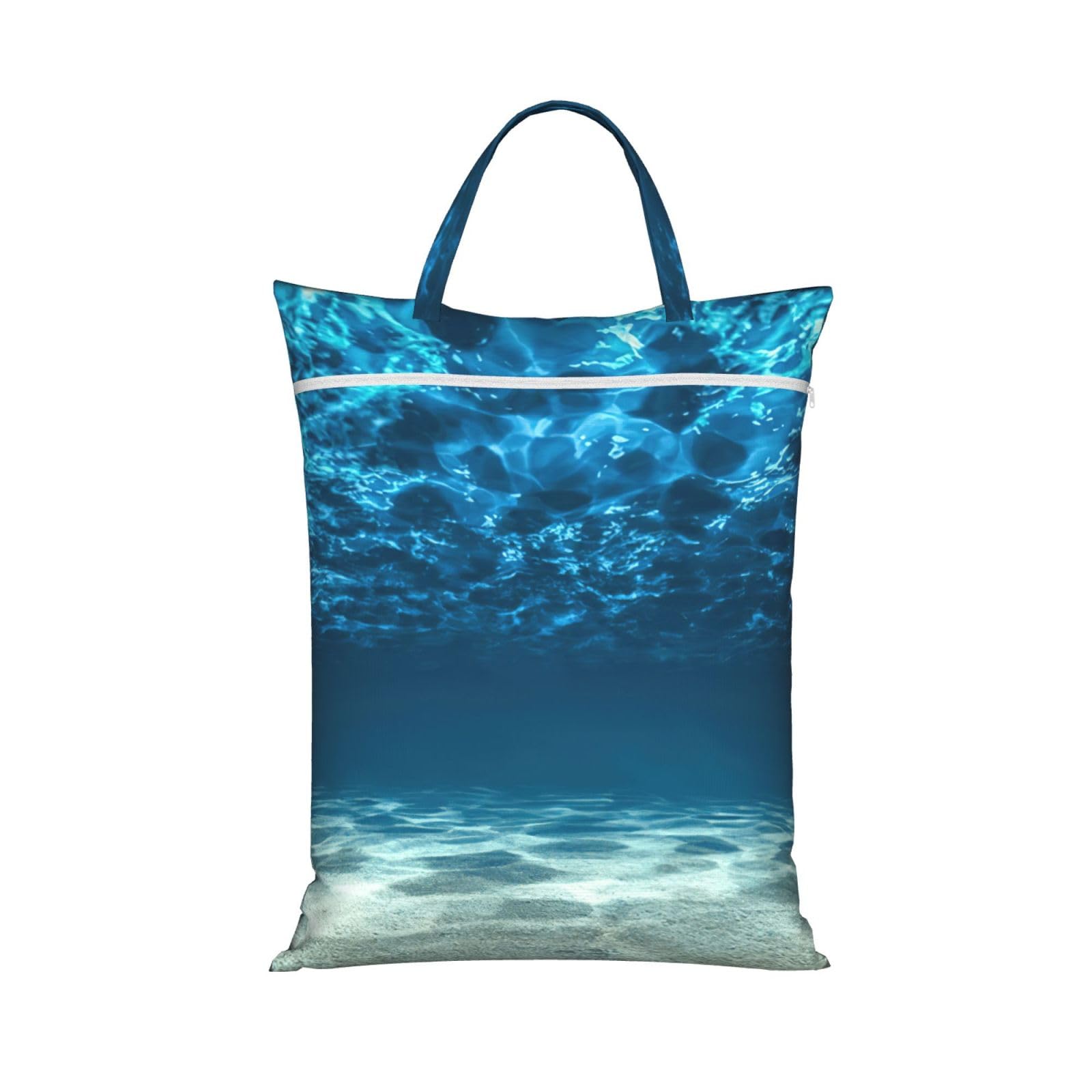 Pphgut 1 Pc Ocean. Print Travel Laundry Bag Portable Dirt Clothes Bags Daily Hiking Camping Vacation