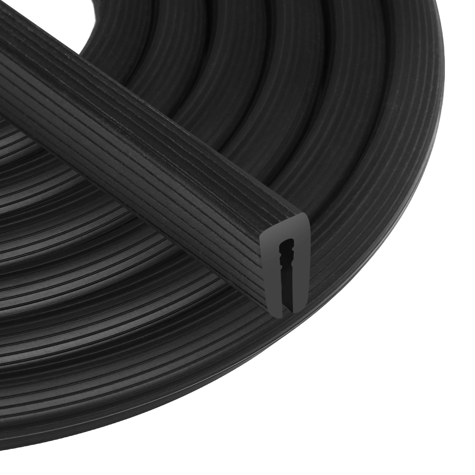 Storystore Rubber Edge Trim, Self-Adhesive Rubber Edging Trim U Channel Edge Trim EPDM Edge Guard Protector for Sheet Metal, Panels, Car Doors, Steel Plates, Table Corners, Fit 1.5mm, Length 6m