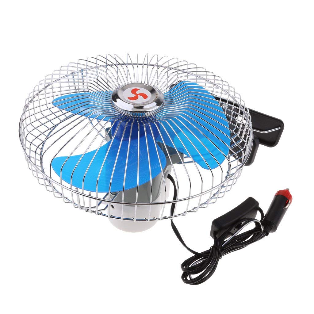 Ventola per accendisigari da auto, 12 V, con morsetto