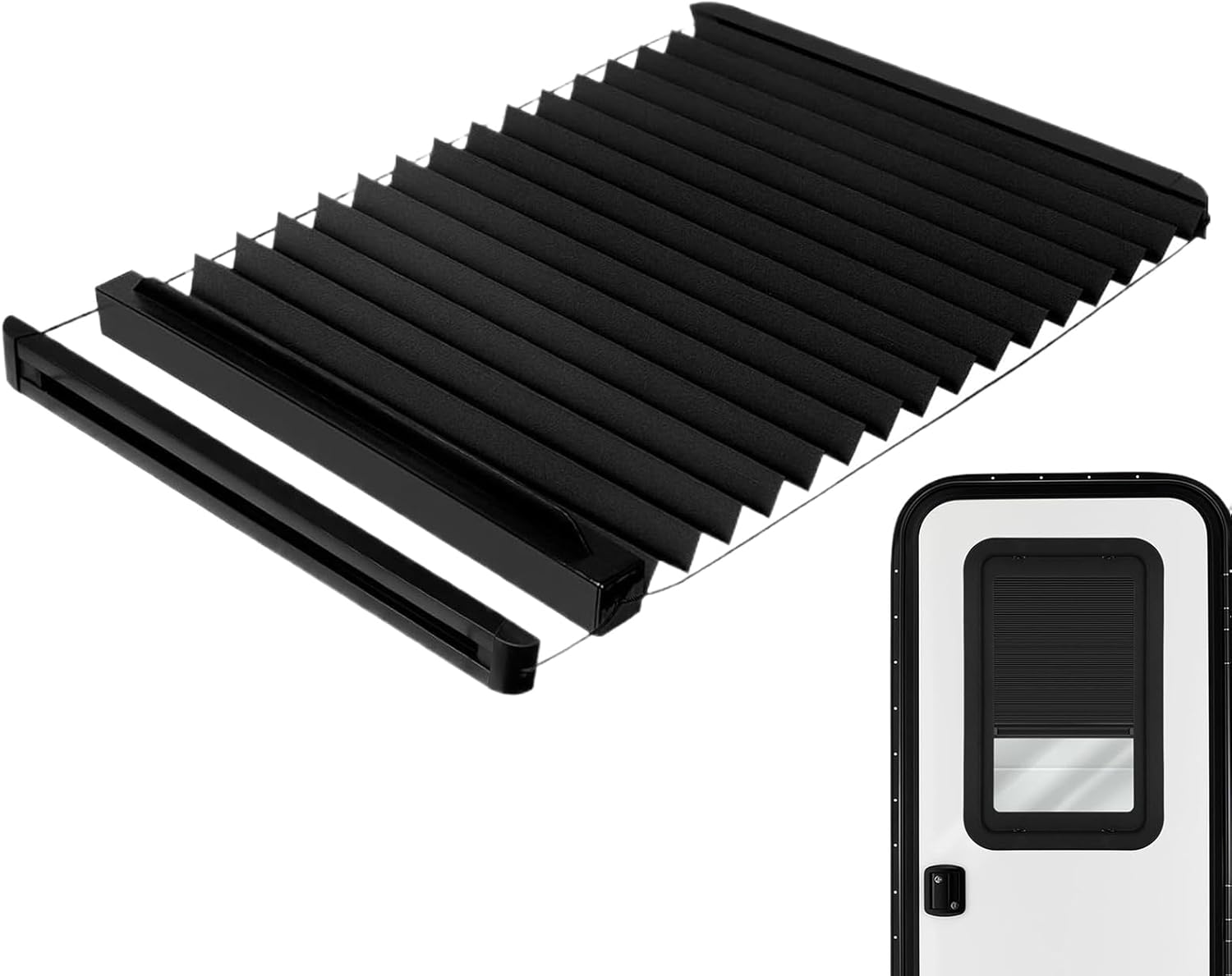 Rv Door Window Shade - Adjustable Magnetic Blinds | Blackout Rv Blinds for Camper Window - for Protection Insulation Trailer Motorhome Campervan Travel Outdoor