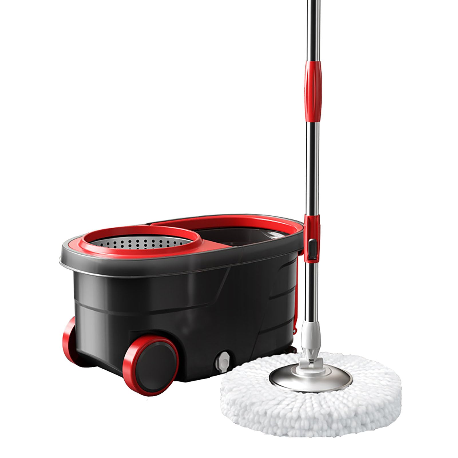 Recambio Fregona Traje con Cabeza Giratoria, Fregona Autoescurrible con Cubos Móviles, Fregona Microfibra con Mango Ajustable, para Limpiar Todo Tipo de Pisos, Paredes, Ventanas,4 Heads