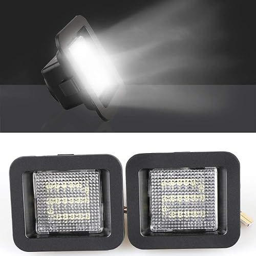 2 piezas de luces de matrícula de número de automóvil superbrillantes lámparas LED de montaje de repuesto para camioneta Ford F-150 2015-2019 -