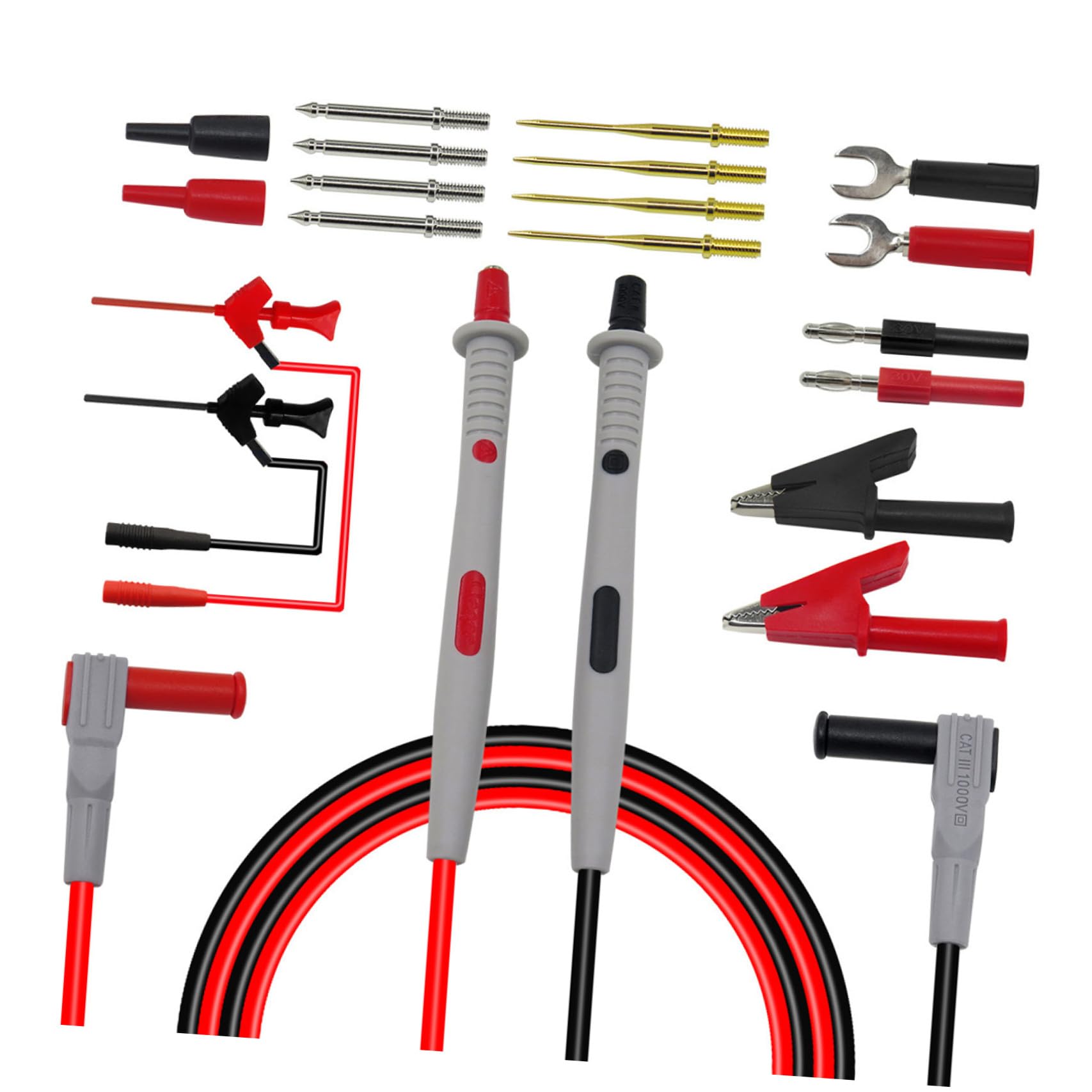 Housoutil 16piezas Para Multímetro Carcasa Aislante y Clips Protectores Conector Banana De Pinza De