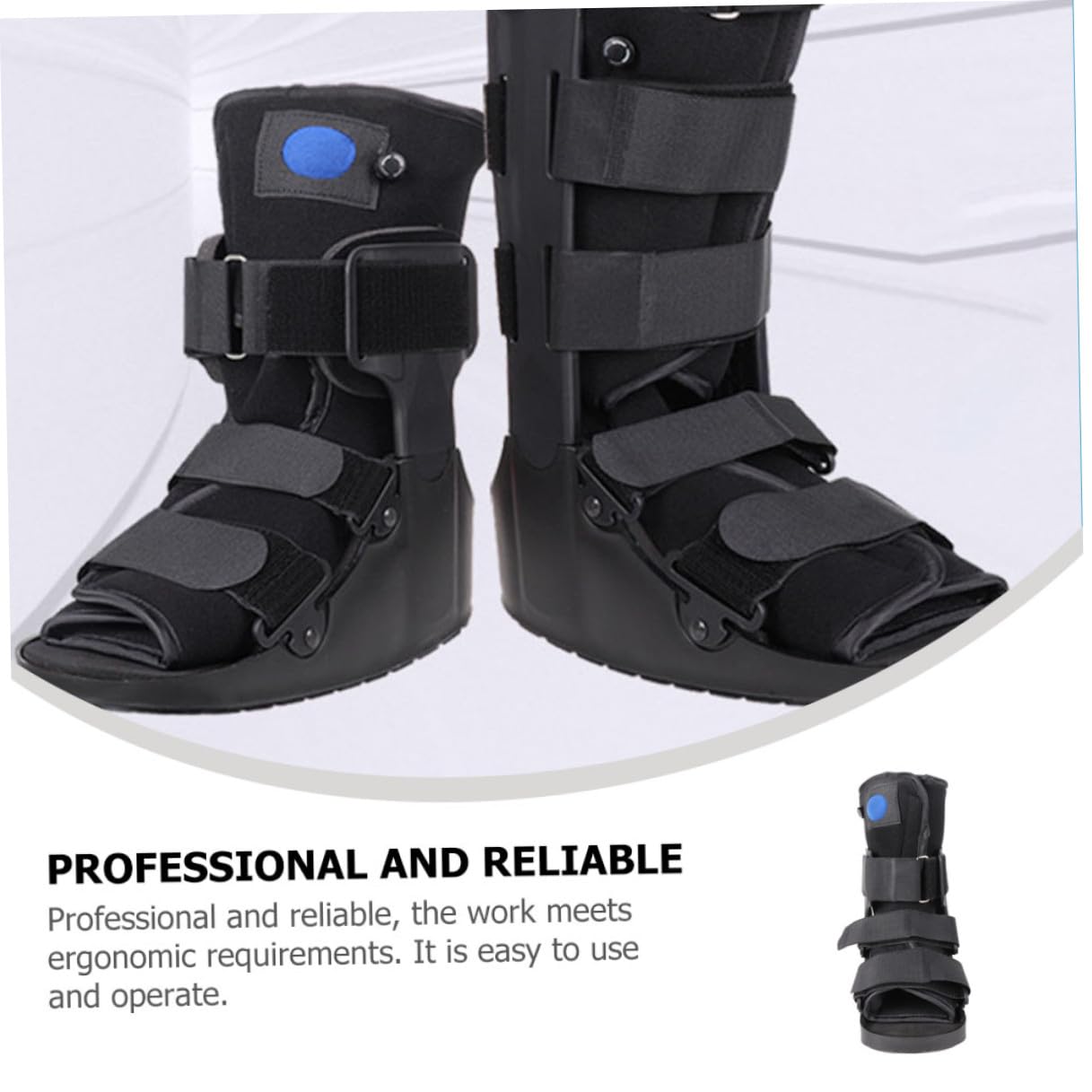 Ankle Boot Brace Foot Fixing Brace with Inflatable, Low-cut Ankle Support Shoe for Post-surgery Rehabilitation and Walking, Medical Foot Stabilizer for Adults