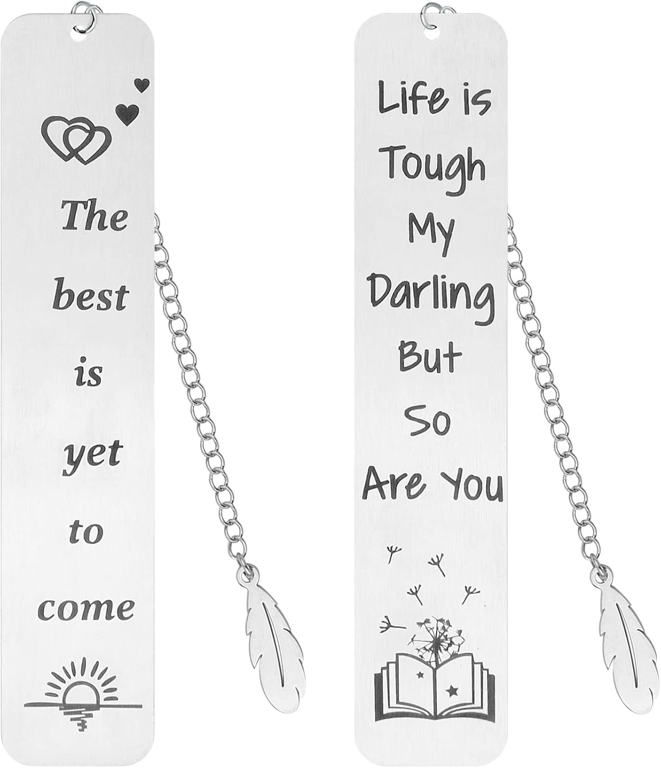 Stainless Steel Reading Bookmarks for Women Metal Bookmark