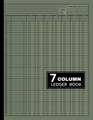 7 Column Ledger Book: Accounting Ledger Book for Bookkeeping | Columnar Pad Journal Notebook | Seven Column Ledger Book | Income and Expense Log Book for Small Business and Personal Finance
