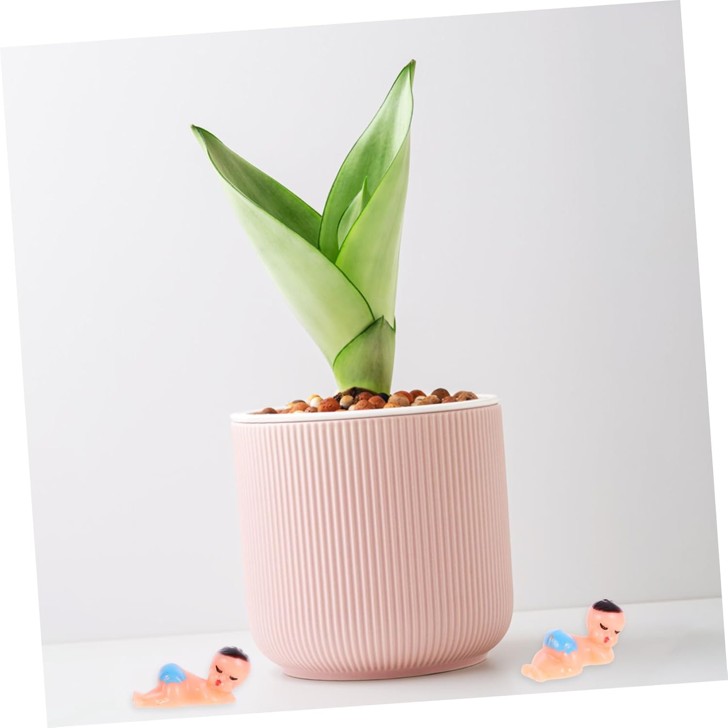 LSLYTQ 20pcs Miniature Sleeping Ornaments Neutral Shower Bunting Decorations for Girl Party Home Decorations