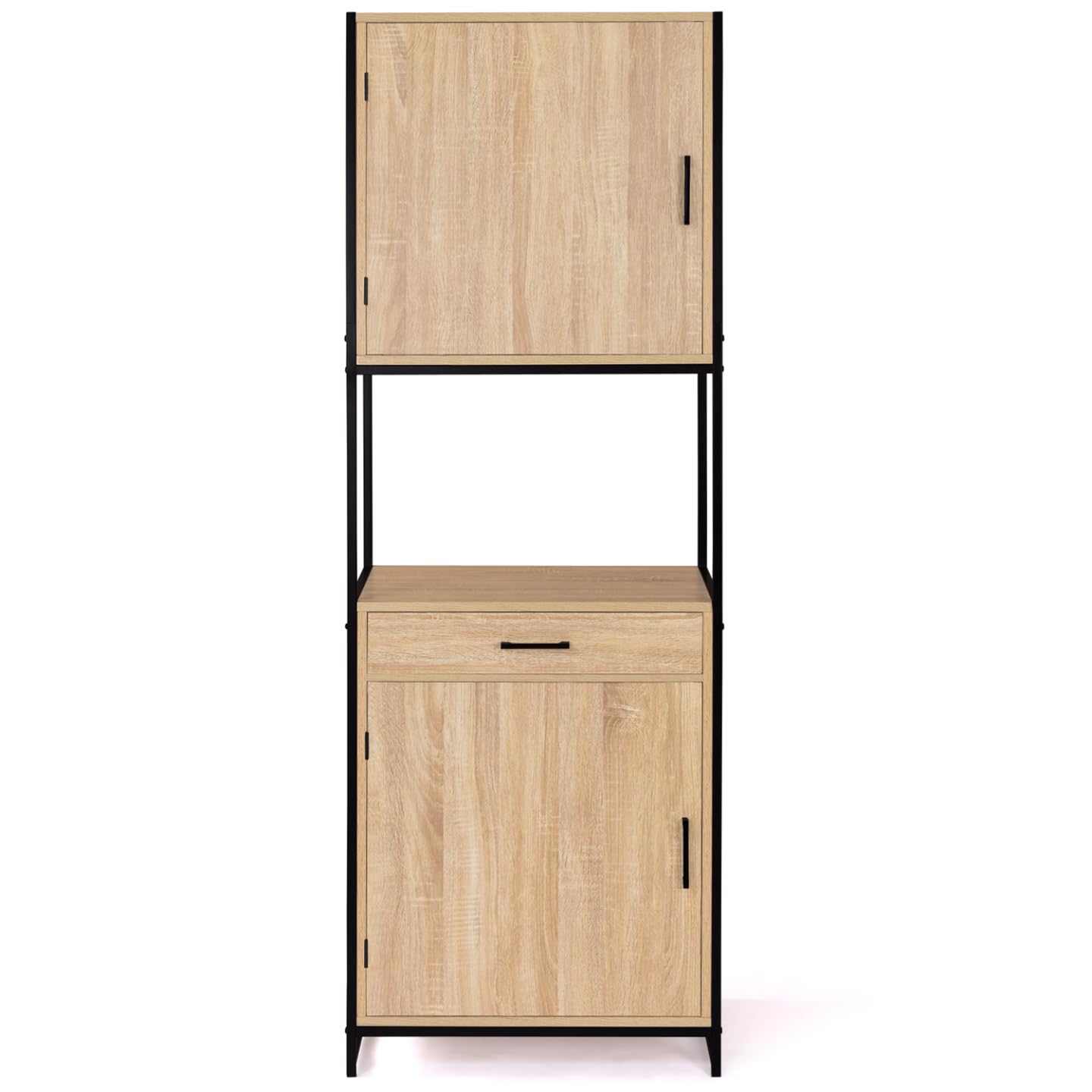 IDMarket - Cocina buffet de 60 cm Detroit Muebles 2 Puertas Diseño Industrial + Cajón