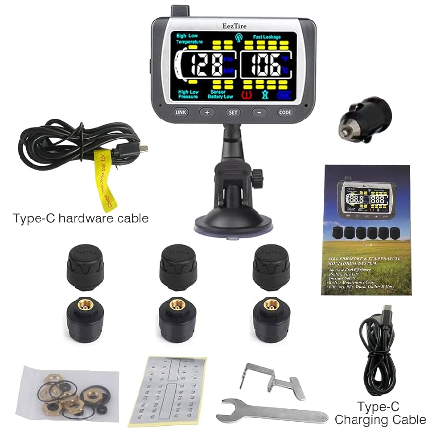 Amazon | EEZTire-TPMS6ATC リアルタイム/24x7 タイヤ空気圧