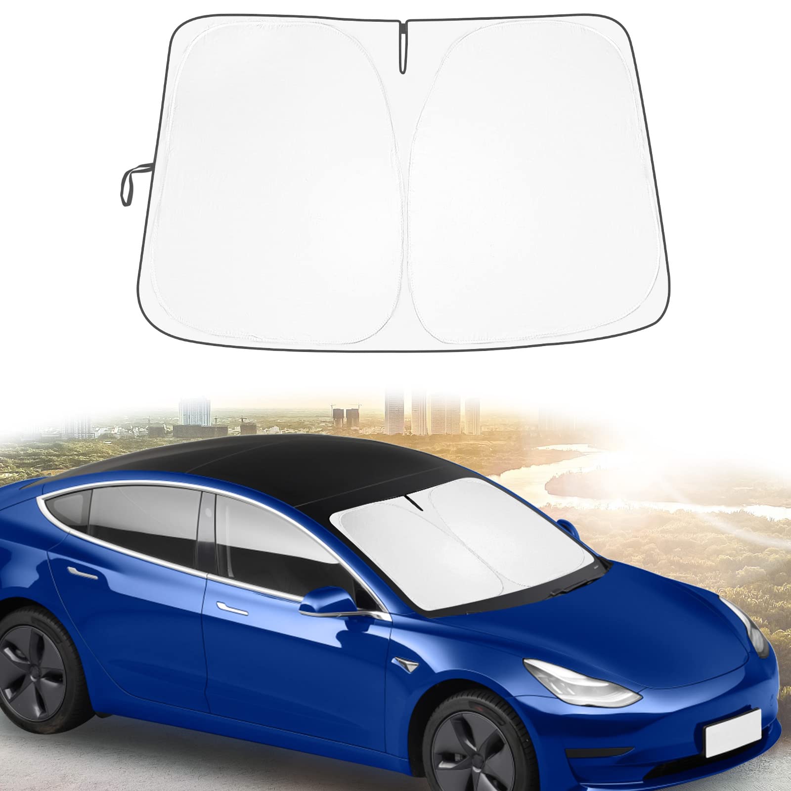 Tesla Model 3 & Model Y Accessories: Exclusive Sunshade with Storage Bag