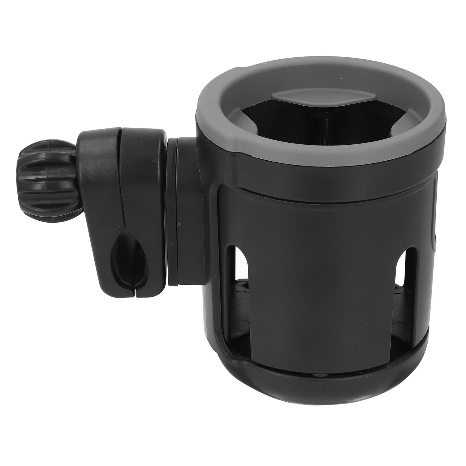 Treadmill Cup Holder, Anti Slip 360 Deg Adjustable 2 in 1 Stroller Cup Holder Bike Cup Holder, Universal Cup Holder Double Bottle Holder for Treadmill