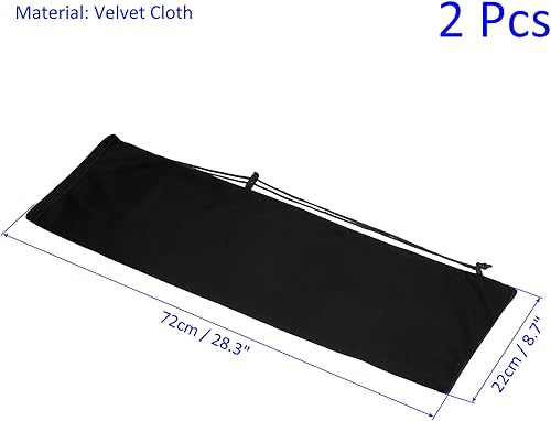 Miniatura 3 de Paquete de 2 bolsas de raqueta de bádminton – Bolsa de almacenamiento de raqueta de tela de terciopelo con cordón, para hombres, mujeres
