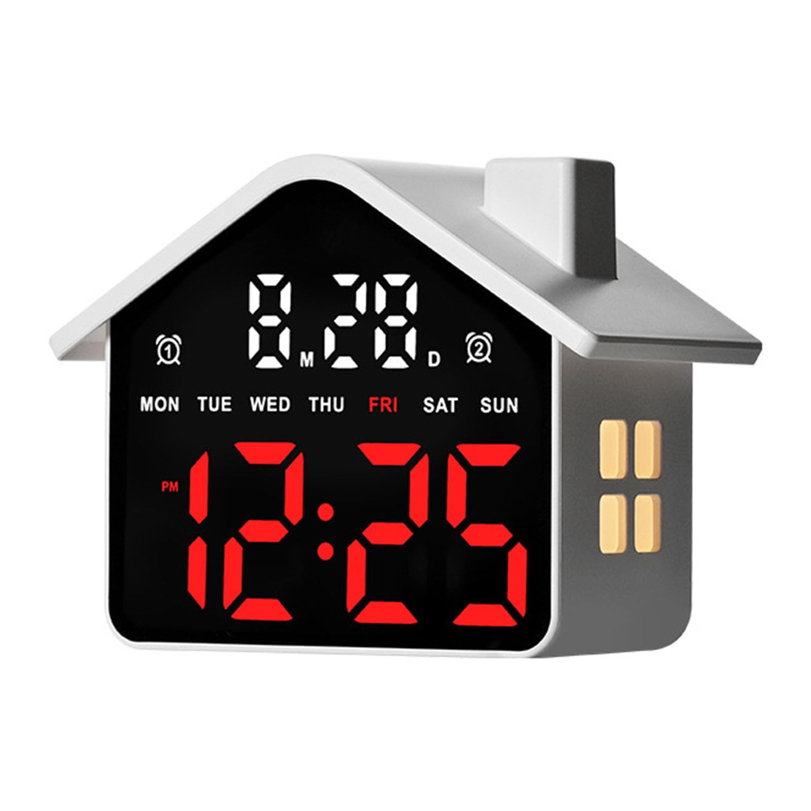 ZEPFJHE LED Digital Alarm Clock with 4 Brightness Dimmer Sound Electric Desk Clock for Bedroom Living Room Offices Bedside Clocks for Bedroom