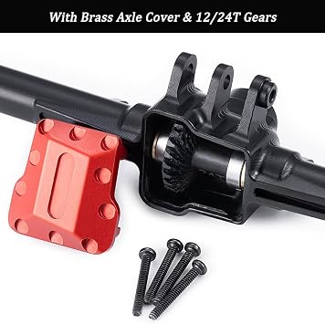 MOHERO TRX4M Standard Front Rear Axles Set Aluminum Alloy Complete Axles for 1/18 RC Crawler Car Upgrade Part (Rear Axles)