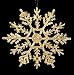 12-pc Gold 4 inch Snowflake Christmas Ornaments
