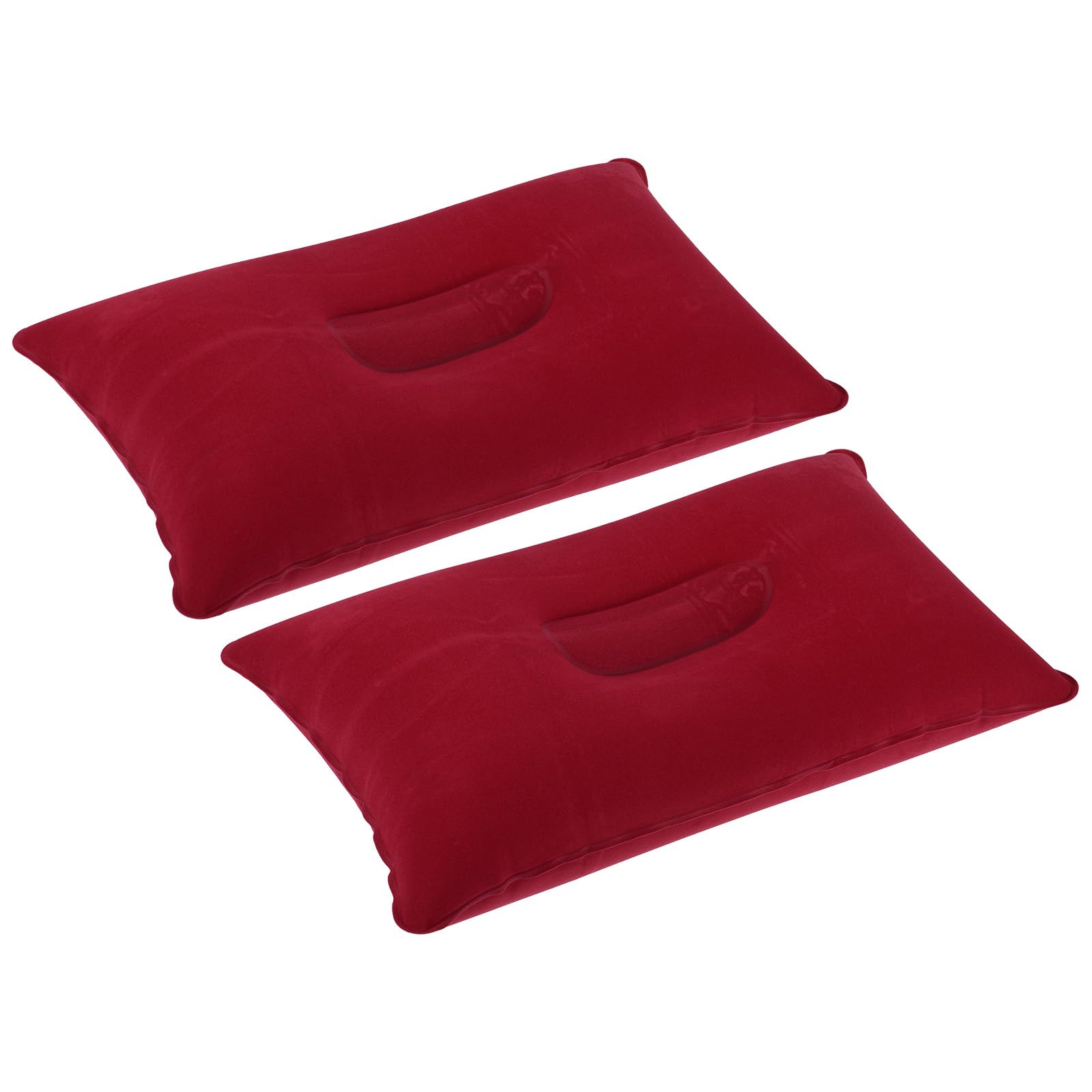 M METERXITY 2 Pack Inflatable Pillow - Ultralight Inflatable Camping Travel Pillow, Neck Lumbar Support, Apply to Travel, Camping (15 x 9.5 Inch, Red)
