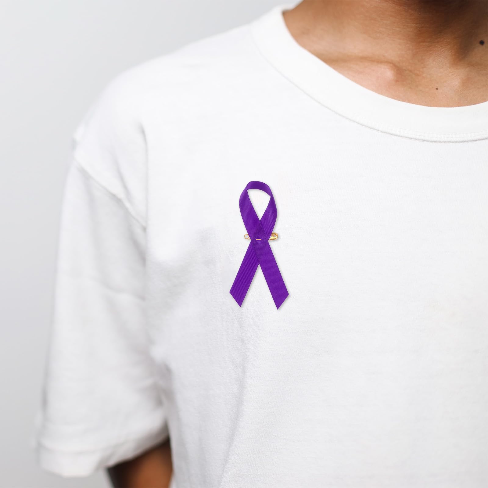 M METERXITY 100-Pack Purple Awareness Ribbons - Image 4