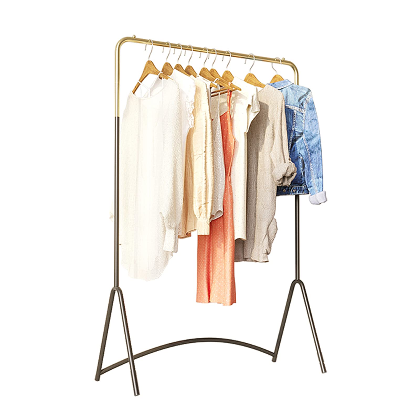 CENAP Garment Rack Wrought Iron Coat Rack, Living Room Bedroom Large Capacity Single Rod Clothing Rack, Retail Clothing Display Rack/100 * 40 * 150Cm