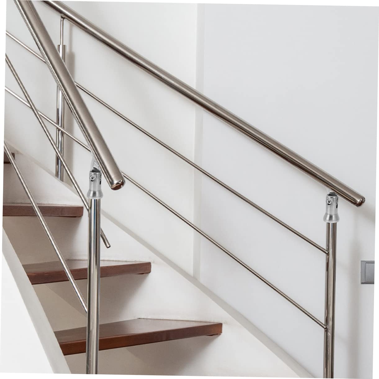 Uonlytech Supports de Rampe en Acier Inoxydable pour Main Courante Escalier, Lot de 6 Pièces Solide et Pratiques Design Élégant pour Décoration de Rambarde