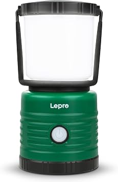 Lepro Camping Lantern ، LED يعمل بالبطارية مع 1500LM ، 4 أوضاع إضاءة ، ضوء خيمة مقاوم للماء ، مصباح يدوي فانوس للأعاصير ، ضوء الطوارئ ، طقم البقاء على قيد الحياة ، العواصف ، الانقطاعات ، الصيد ، المشي لمسافات طويلة
