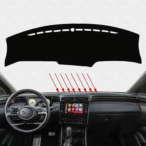 Great-luck Tapete para cubierta de salpicadero, accesorios interiores personalizados, reduce el deslumbramiento, elimina las grietas para Tucson