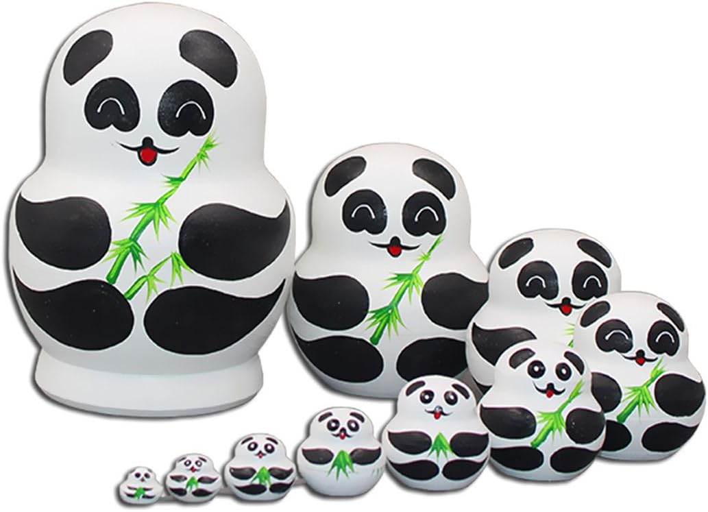 Moonmo Panda Nesting Dolls 10 pieces Matryoshka Panda