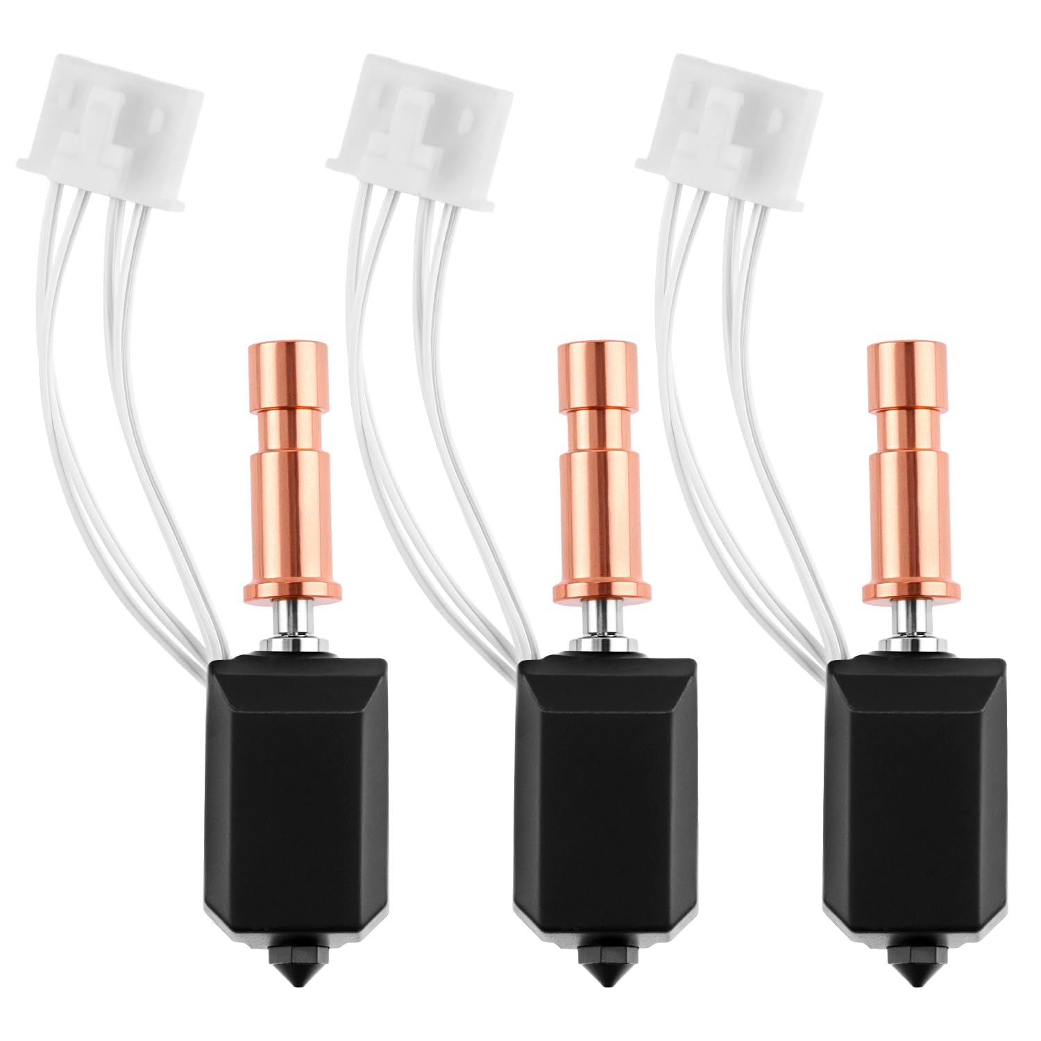 QWORK Zestaw ceramiczny Hotend 0,2 mm 0,4 mm 0,6 mm kompatybilny z Anycubic Kobra S1/Combo/ACE Pro – głowica drukująca ze stali nierdzewnej i hartowana dysza