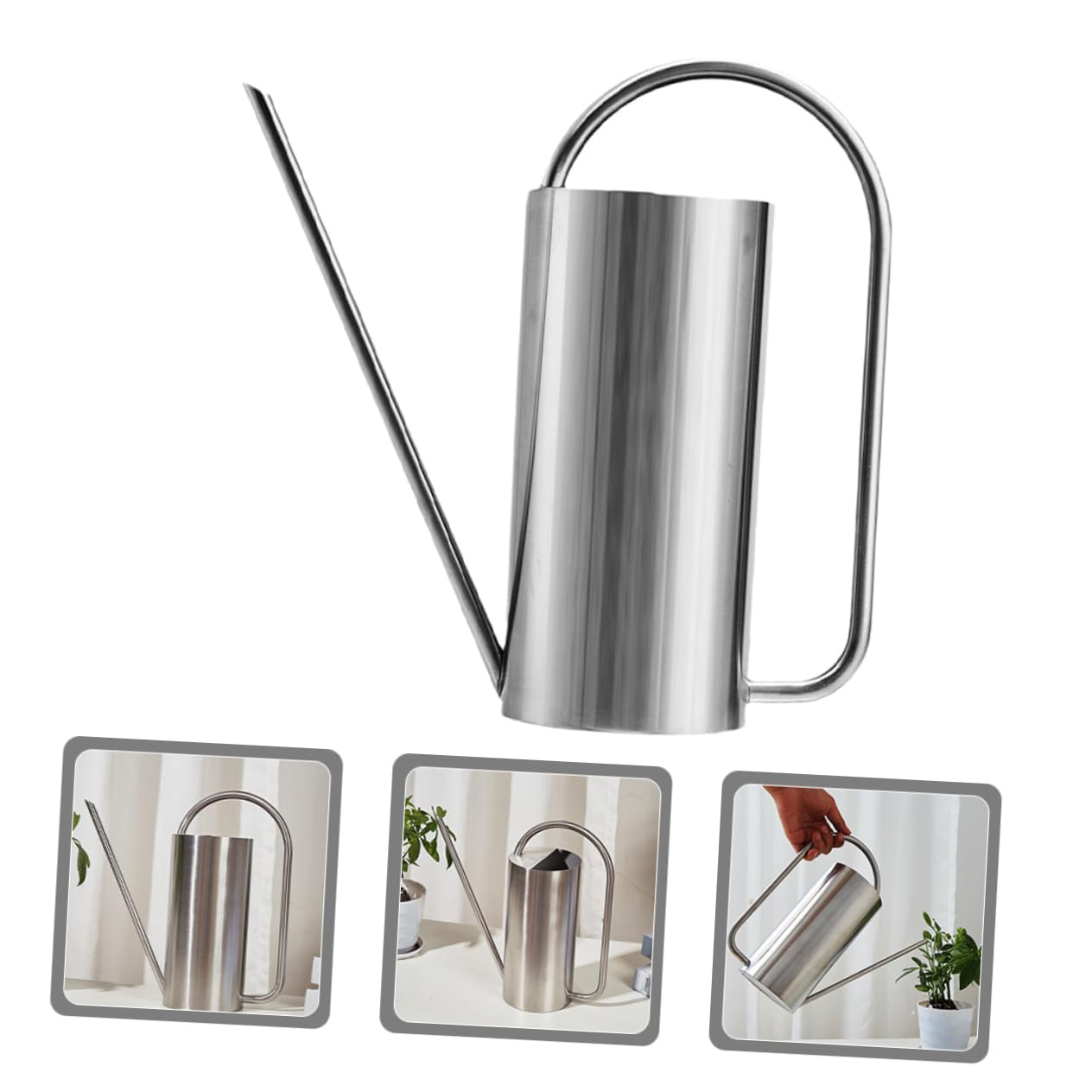 ifundom Annaffiatoio in Acciaio Inox Annaffiatoio Vintage Per Piante Da Interno Brocca Con Beccuccio Lungo Vaso Per Innaffiare in Metallo