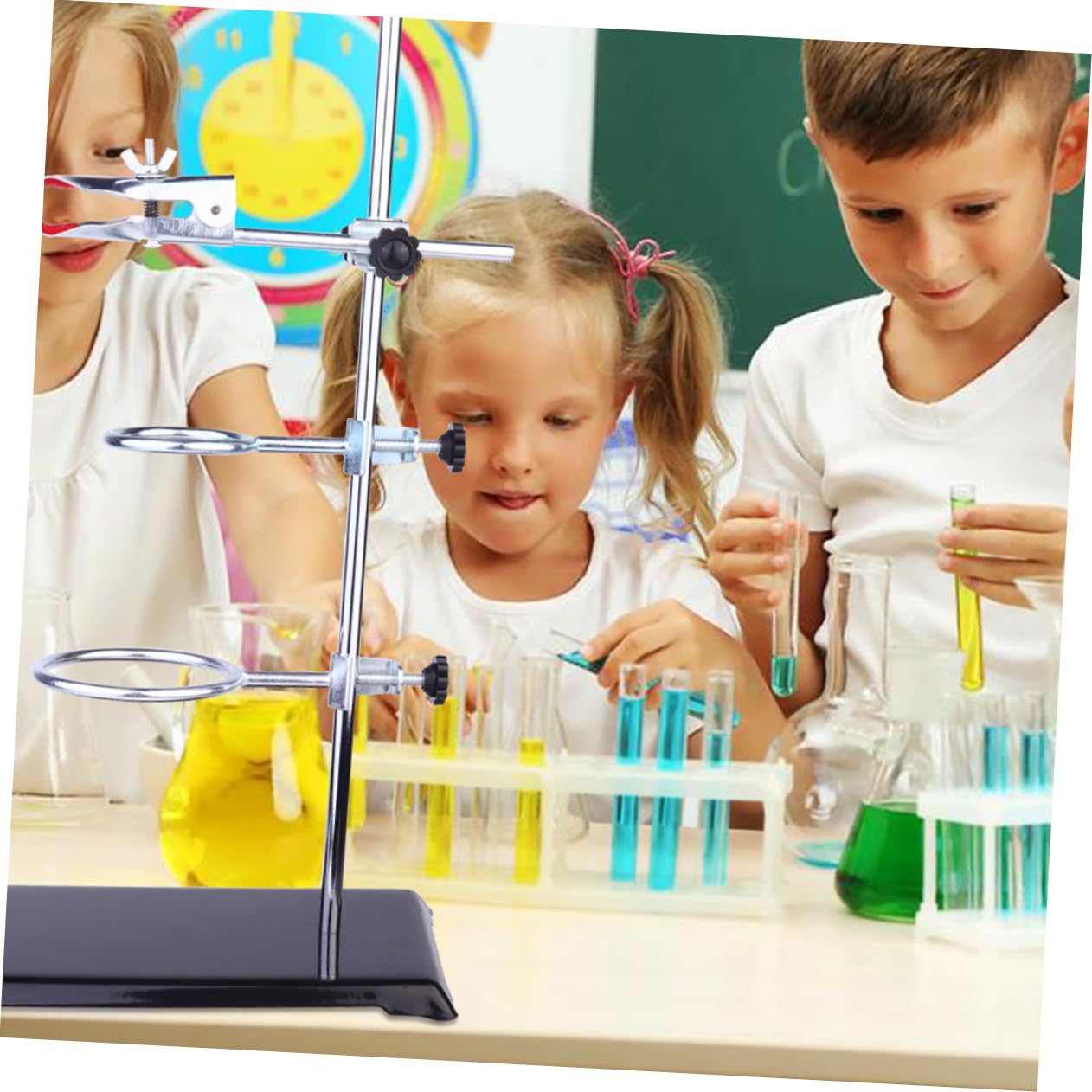 Ciieeo Supporto da Laboratorio in Metallo Supporto per Imbuto e Morsetto per Esperimenti Fisici e Chimici