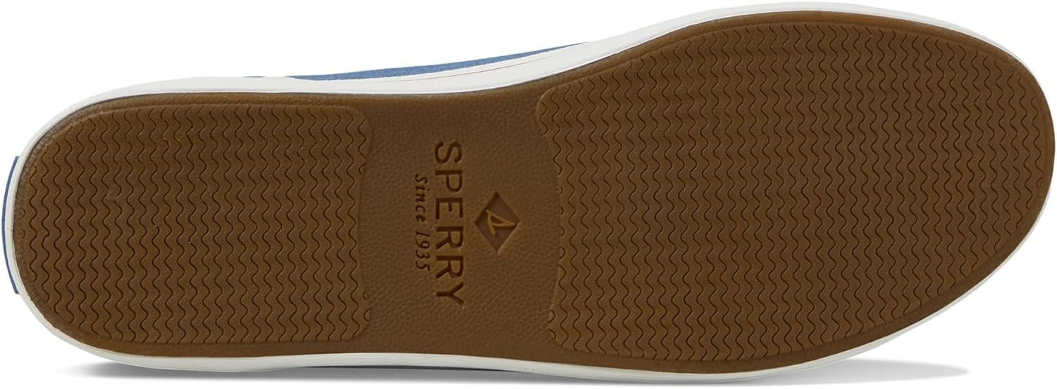 Sperry Men's Striper II Lace to Toe Seasonal Sneaker, Blue Linen, 8.5 - Image 4