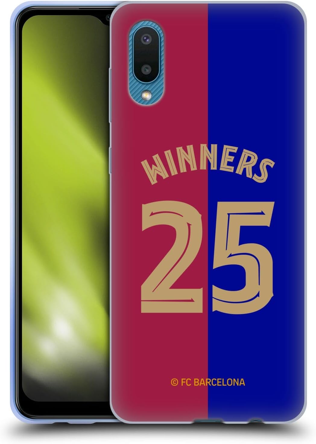 Head Case Designs Officially Licensed FC Barcelona Home Kit 2025 Spanish Cup Champions Gel Case [Military Grade Protection] Compatible With Samsung Galaxy A02/M02 (2021)