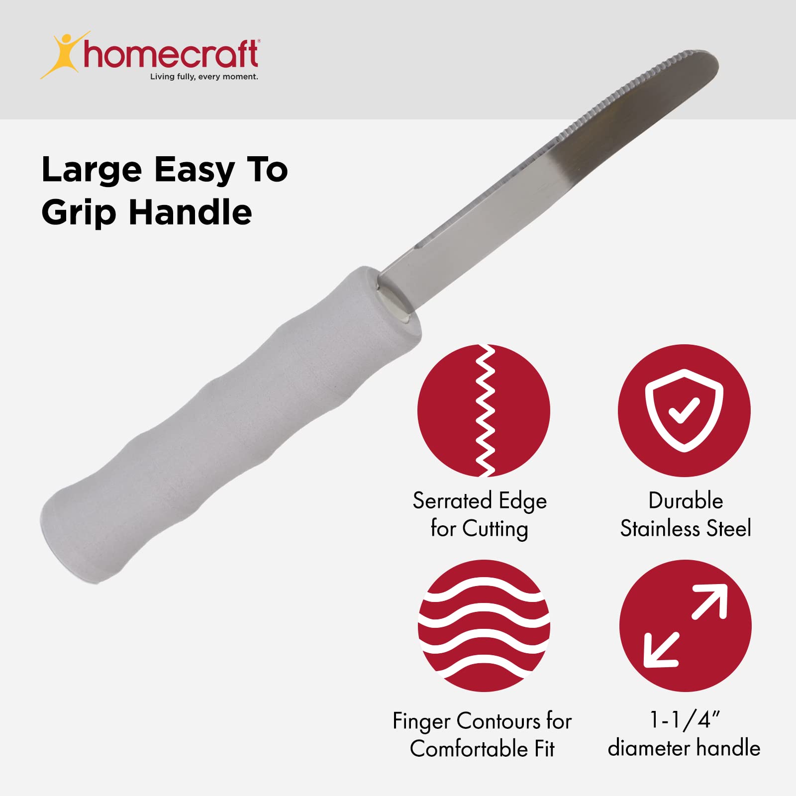 Homecraft - AA5550 - Couteau avec Manche en Mousse