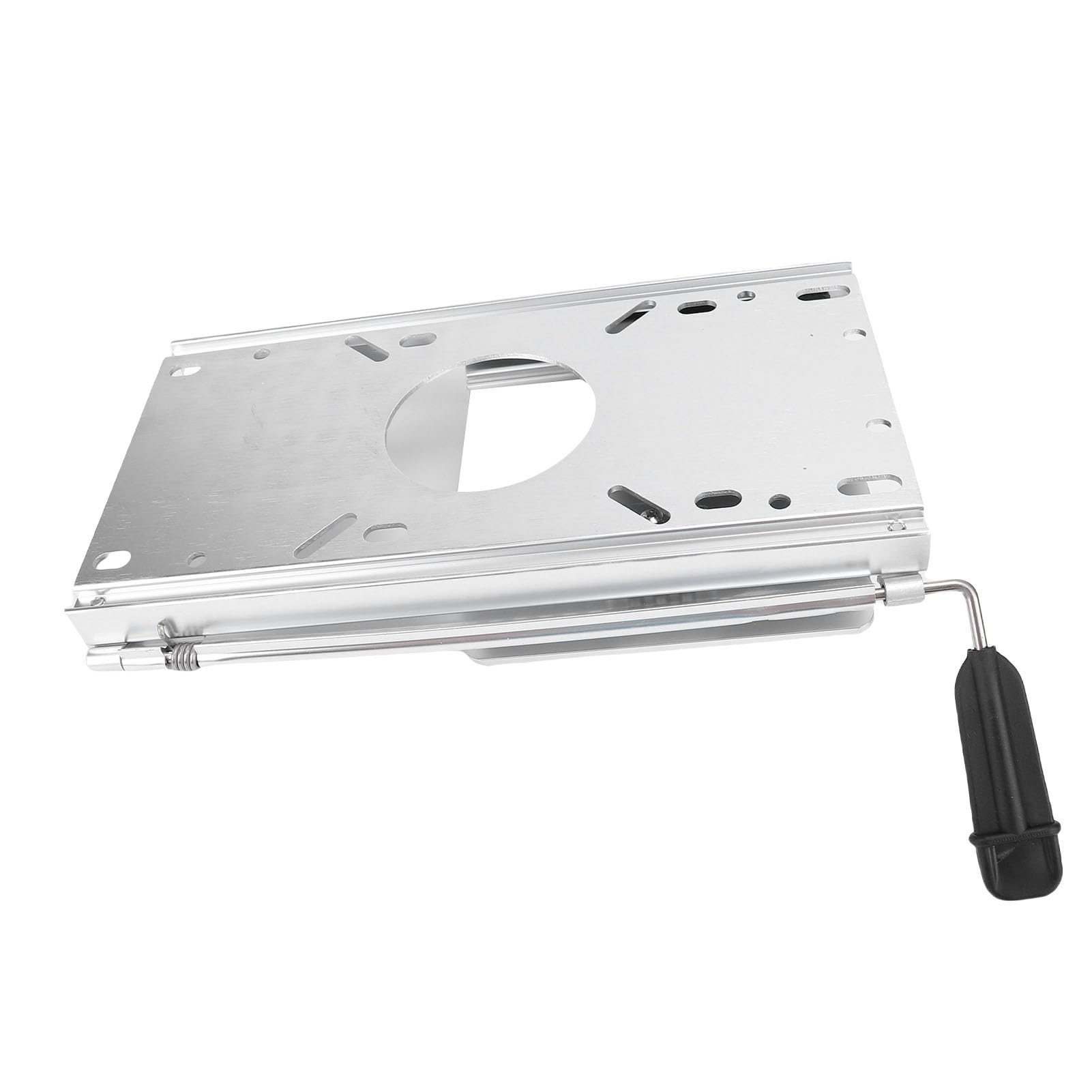 Suwak do Siedzenia łodzi ze Stopu Aluminium, Prowadnica Krzesła Morskiego z Uchwytem do Podstawy Cokołu 5,3 X 5,3 Cala, Kompaktowa Konstrukcja, Lekki, Regulowany Zakres