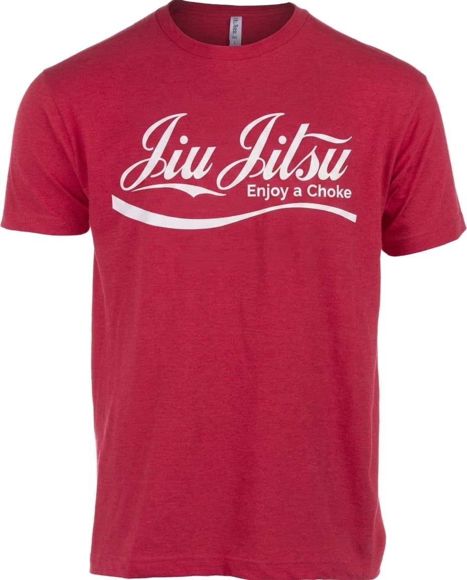 BJJ: Tactical Hugging | Funny Brazilian Jiu Jitsu Tee Choke Jiujitsu MMA Martial Arts T-Shirt Enjoy a Choke Red X-Large