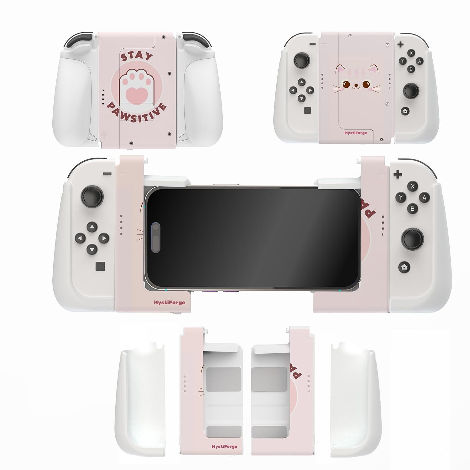 【6月中】Joy-Con MagSafeアタッチメントコントローラー　白 Amazon.com: MystiForge ergonomic grip and clip for Joycon