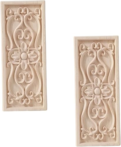 2 calcomanías de tallado de madera Onlays de madera tallada apliques de tallado para armario, puerta, cama, pared, armario, decoración de muebles disponible en Yaxa Colombia